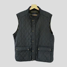 M&S XL Puffer Bodywarmer Gilet Jacket Quilted Marks & Spencer Dark Blue GUC C2