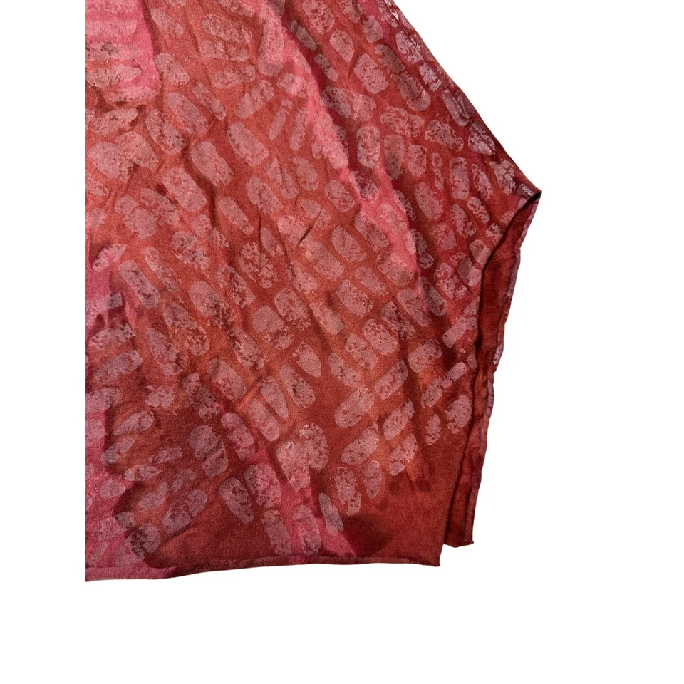 Falda Prana Elastizada Algodón Orgánico Rojo Batik Tie Dye Boho Para Mujer Talla L Foto 2 de 4