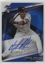 2018 Topps Finest Firsts Blue Refractor 55/150 Miguel Andujar #FFA-MA Auto 0zr4