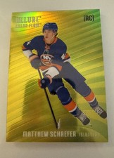 2025-26 Upper Deck Allure #CF-MS Matthew Schaefer Color Flow Yellow-Green RC