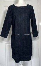 TOAST Selvedge Denim Dress Size UK 12 Tunic Indigo 100% Cotton Pockets