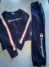 RARE adult Navy 2 piece Champion set/outfit Small/Youth Large embroidered/logos