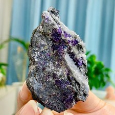 60G Natural Tanzanite Purple Fluorite Tanzanite Coexisting Mineral Roughness