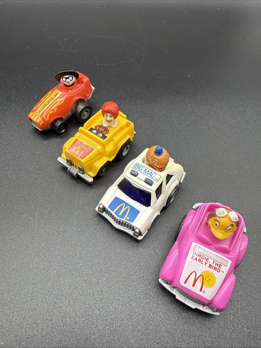 McDonald's Fast Macs Car Happy Meal Toys Pull Back 1984 Lot Of 4