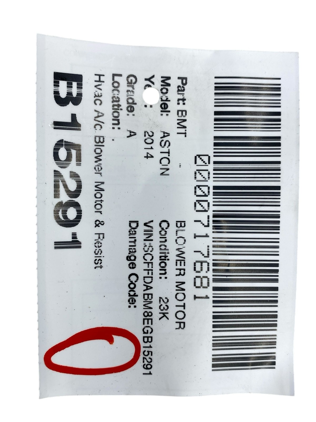 2013 2014 2015 2016 Aston Martin DB9 Oem Hvac A/c Blower Motor & Resistor