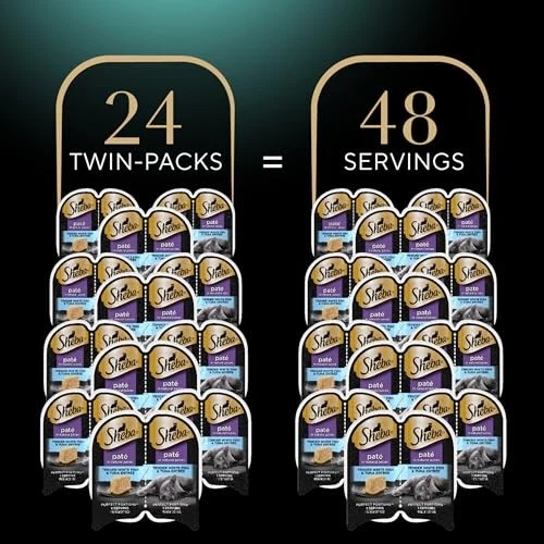 Paté de comida húmeda para gatos Sheba Perfect pescado blanco tierno y atún en Foto 2 de 4