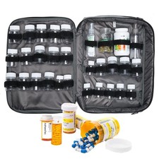 Medicine Bag Pill Bottle Organizer Travel Case for Men Women Medication Stora...