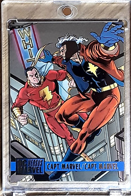 1995 DC VS Marvel Karte 56 CAPTAIN MARVEL VS CAPTAIN MARVEL.