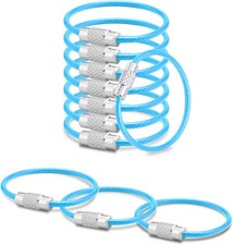 12 Pack Small Keychain Key Ring Holder 4 Inch Travel Luggage Tag Loops Wire