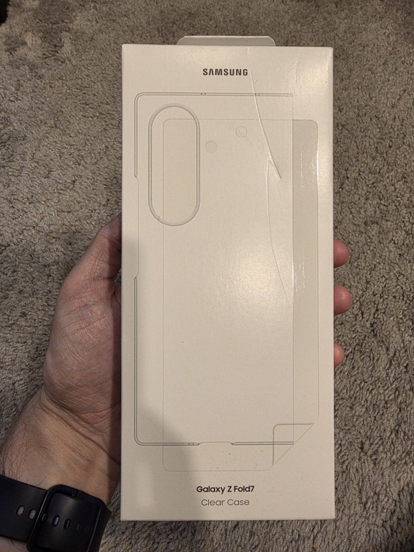 Samsung Clear Case Cover for Galaxy Z Fold7 - Transparent - NEW - EF-AF966