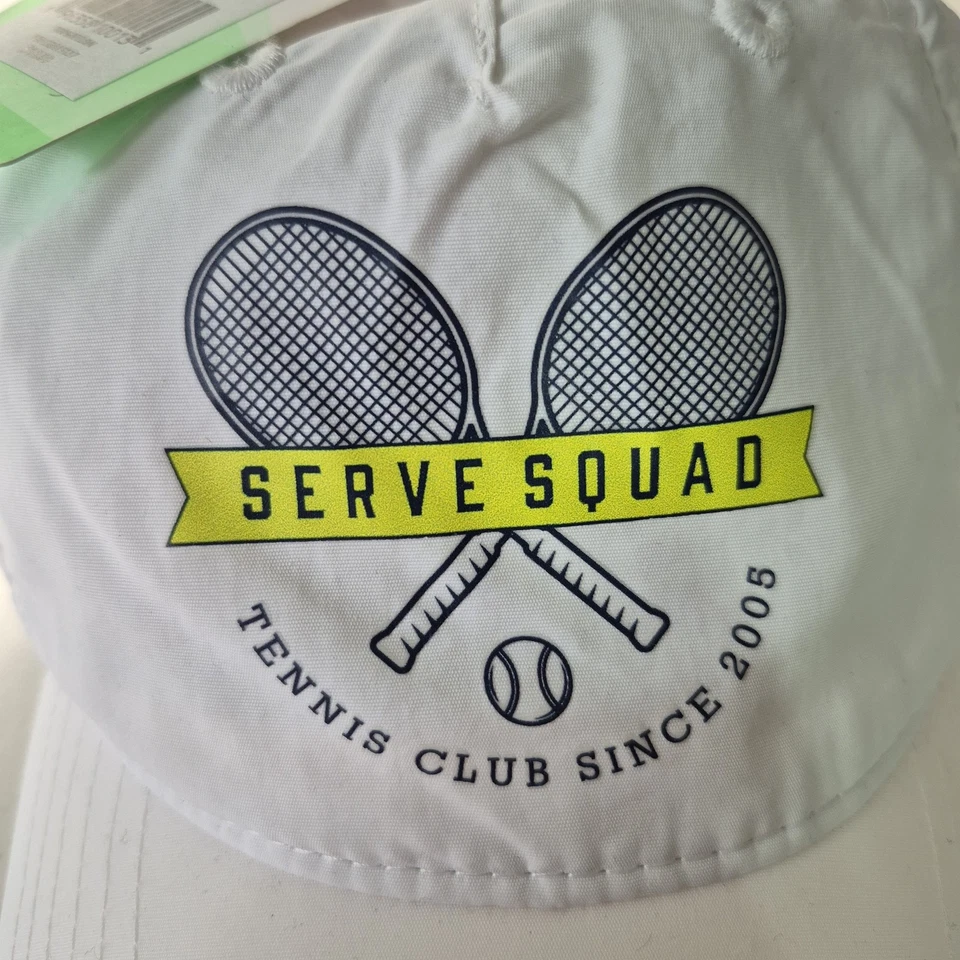 Serve Squad Sombrero Gorra Correa Espalda Juvenil Blanco Club de Tenis Desde 2005 Deportes Foto 2 de 4