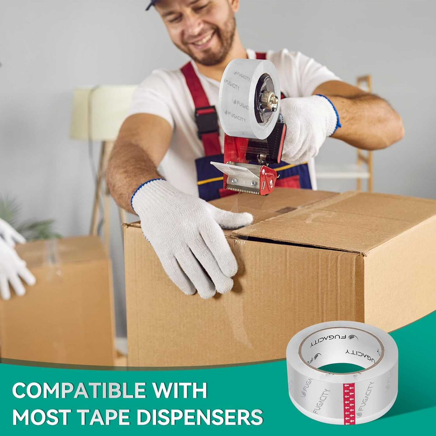 Clear Packing Tape Refills (36 Rolls),Heavy Duty Packaging Tape for Mo