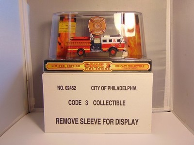 code 3 collectibles fire trucks Philadelphia E39