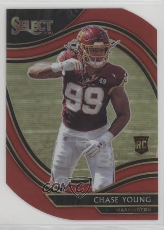 2020 Panini Select Field Level Red Prizm Die-Cut Chase Young #364 1g75