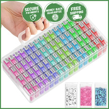 64 JARS STORAGE CONTAINERS Art Bead Organizer Craft Storage Box Bottles Case