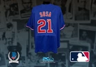 Sammy Sosa Signed Auto MLB Baseball Chicago Cubs #21 Jersey Beckett COA WPE6