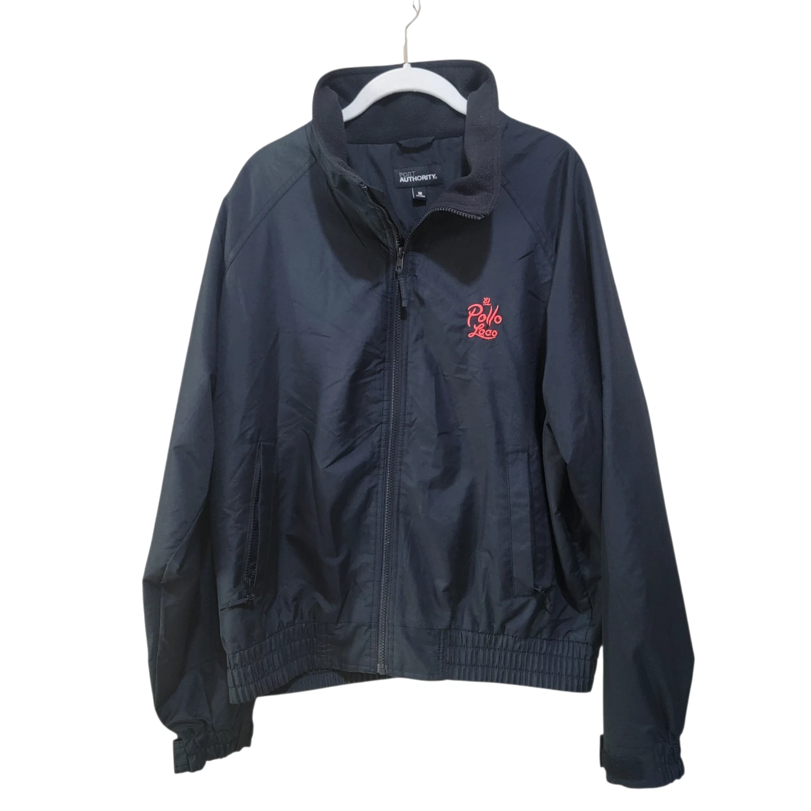 El Pollo Loco Employee Fleece Lined Work Jacket Size M Black Long Sleeve Uniform