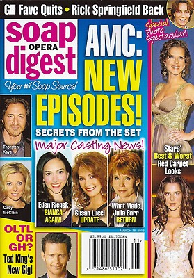 #ad Soap Opera Digest Mar. 18 2013 All My Children Melissa Reeves Natalia Livingston $20.00
