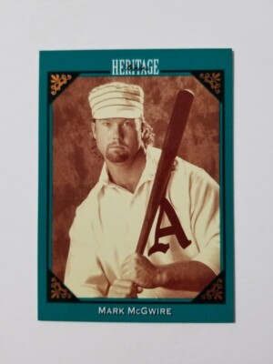 MARK MCGWIRE 1993 LEAF STUDIO HERITAGE INSERT BASEBALL CARD #4 OAKLAND ATHLETICS