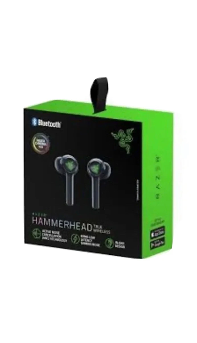 NEW Black Razer Hammerhead True Wireless Bluetooth Earbuds 2nd Gen in Retail Pkg