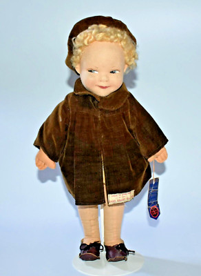 RARE VINTAGE CHAD VALLEY CHEEKY GIRL DOLL 38cm c1930