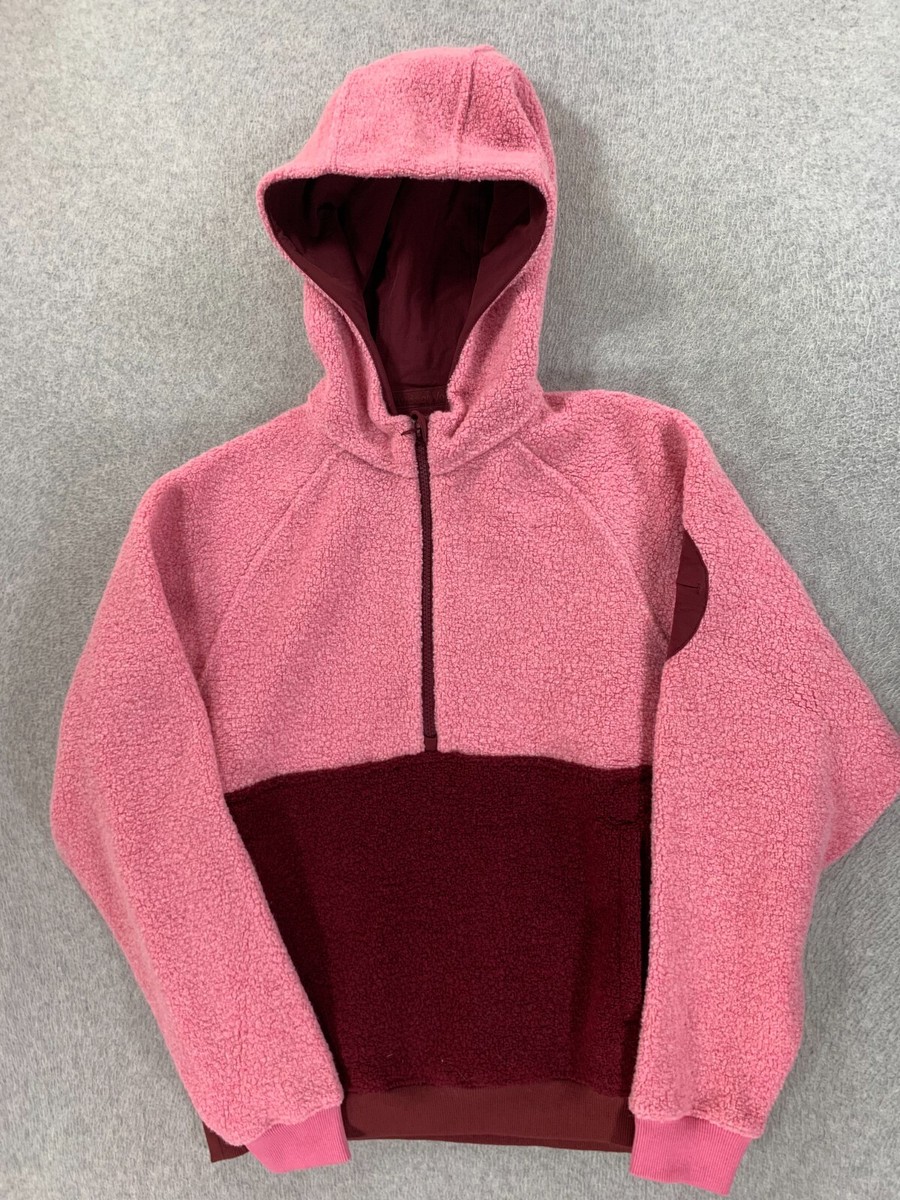 Outdoor Voices Mega Fleece Half Zip Wool Blend Hoodie Jacket (Women's Small)