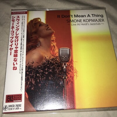 Simone Kopmajer It Don't Mean a Thing  (CD, 2015) JAPAN VENUS with Obi