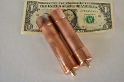 Pair Copper Rife Machine Frequency Hand Cylinders for GB4000 and Others