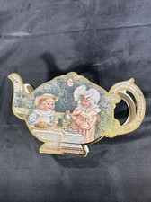 Vintage 1983 B. Shackman  Co. Tea Set Container Mini Doll Gold