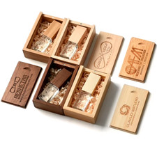 Flash drive USB2.0 in legno cristallo 32 GB pen drive 64 GB memory stick logo personalizzato