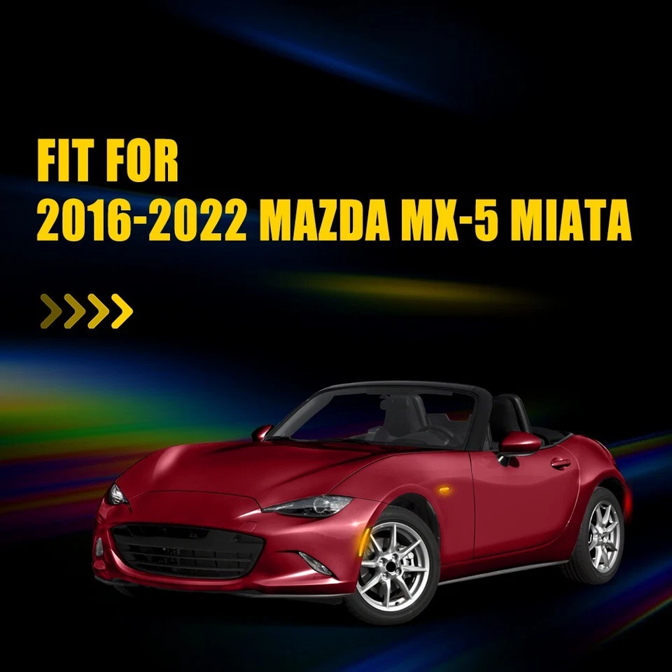 6X Luz de señalización lateral LED ahumada delantera y trasera para Mazda Miata MX-5 O 2016-2022 Foto 2 de 4