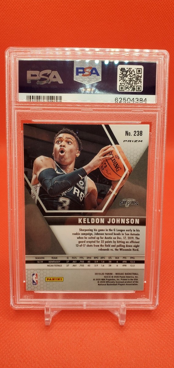 2019-20 Panini Mosaic Keldon Johnson Reactive Orange Prizm