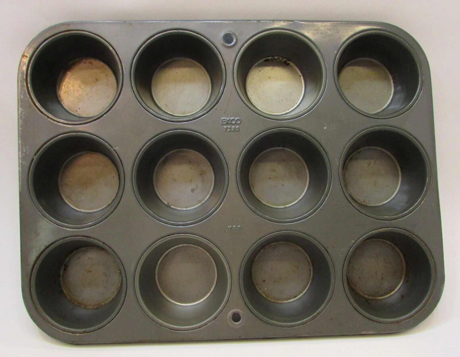 Vintage 1960's Ekco 12 Hole T-120 Muffin Tin Cupcake Pan Biscuit Baker Tarts etc