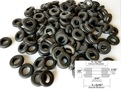 Fits 3/4 Panel Hole 25 Rubber Grommets 1/4 Inside Diameter 1/4 Thick 