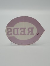 Vintage 1980's MLB CINCINNATI REDS LOGO WINDOW DECAL STICKER UNUSED Baseball