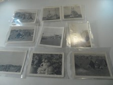 2F15 Vintage estate photo lot of 9 photos 40's WWII Army camp ships 1957 street