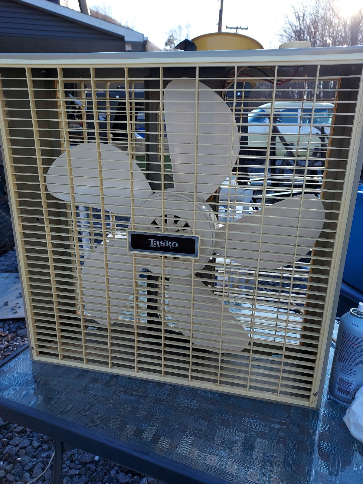 Lasko Box Fan 3 Speed Metal Square Vtg + box and paper 20” | eBay
