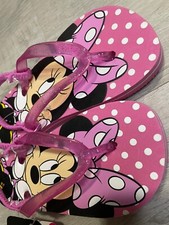 New Minnie Mouse Kids Summer Swim Toddler Girls Pool Flip Flops Sandals Shoes