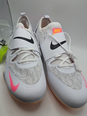 Nike Zoom Pole Vault Elite 3 Track Spikes White Orange Men\'s 14 s-l400.jpg main image 4