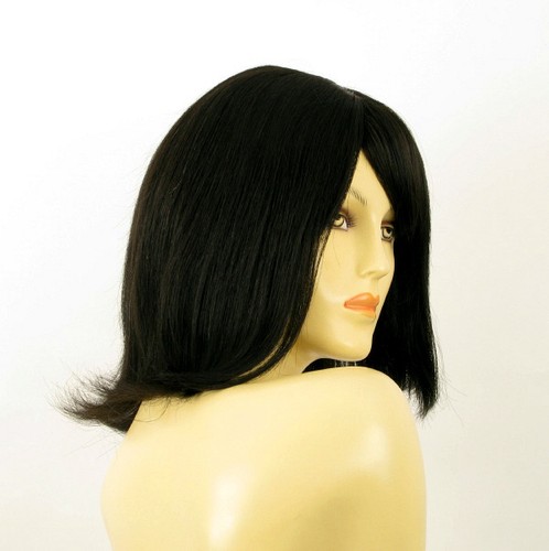 wig for women 100% natural hair black ref CORALIE 1B PERUK - Picture 8 of 8