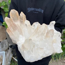7.9lb Natural Clear White Quartz Crystal Cluster Rough Healing Specimen