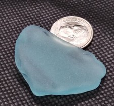 Genuine sea glass beautiful, unique design, Maine aqua blue SUPER SMOOTH