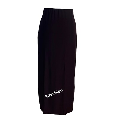 Neu Damen Bodycon schmale Passform Stretch lang Maxi Damen Bleistiftrock Schule Muslim 