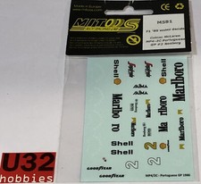 Mitoos M582 McLaren MP4-2C F1 1 1980 British GP Prost For F1 NSR 1/32