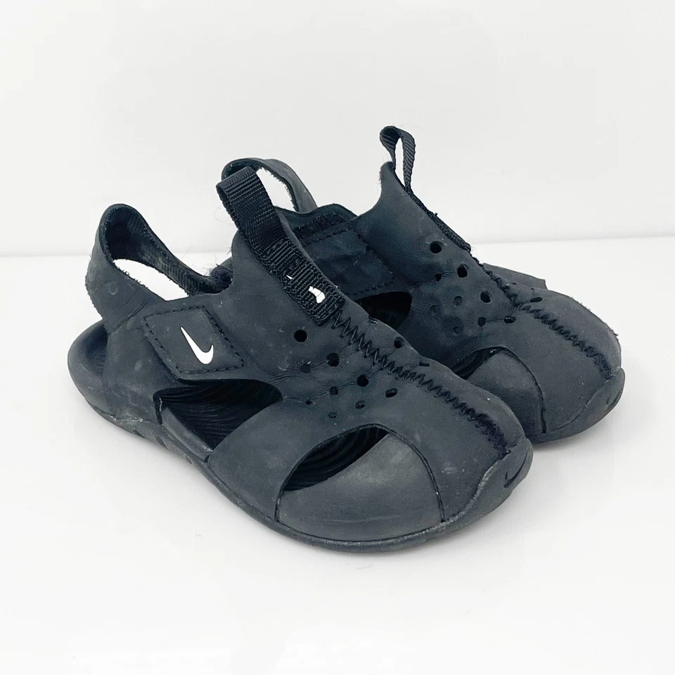 Nike Boys Sunray Protect 2 943827-001 Black Slip On Sandals Size 6C - Image 2 of 4