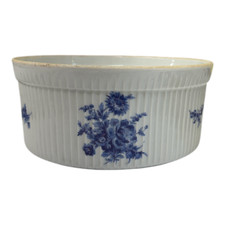 Cordon Bleu BIA Souffle Dish Casserole Dish Serving Dish Blue White Flowers
