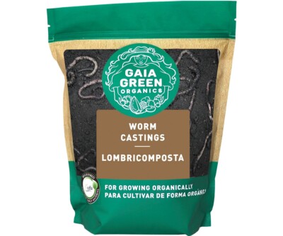 Gaia Green Worm Castings For Improved Soil Quality - 2 Liter Pouch