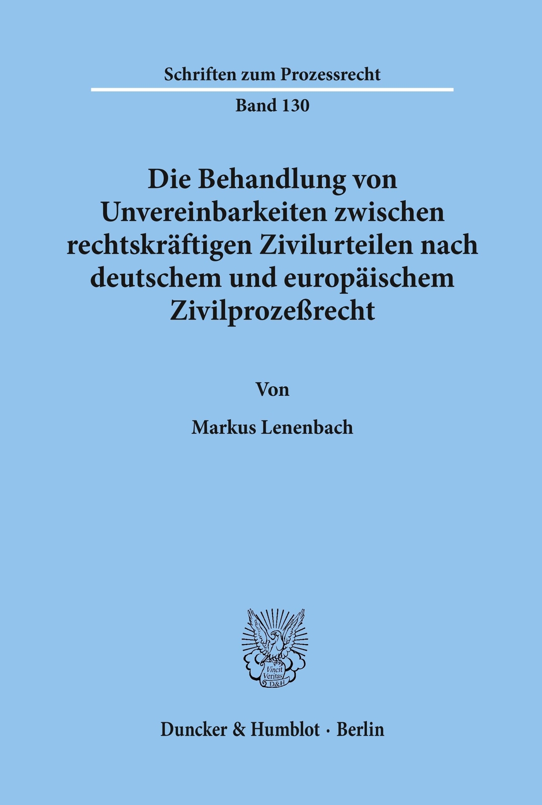 Thumbnail - Markus Lenenbach | Die Behandlung Von Unvereinbarkeiten Zwischen...