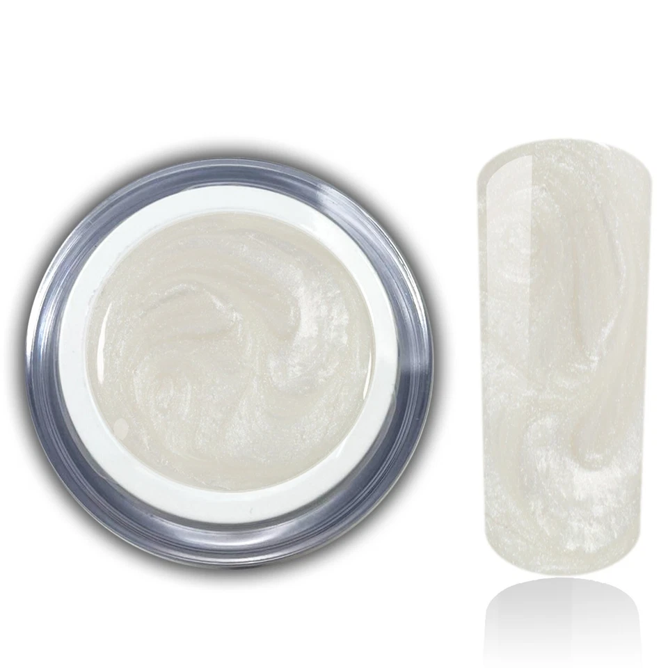 Farbgel Metallic Weiss LED UV-Gel Nagelgel French Nail Art Nagel Design Colorgel - Bild 2 von 4