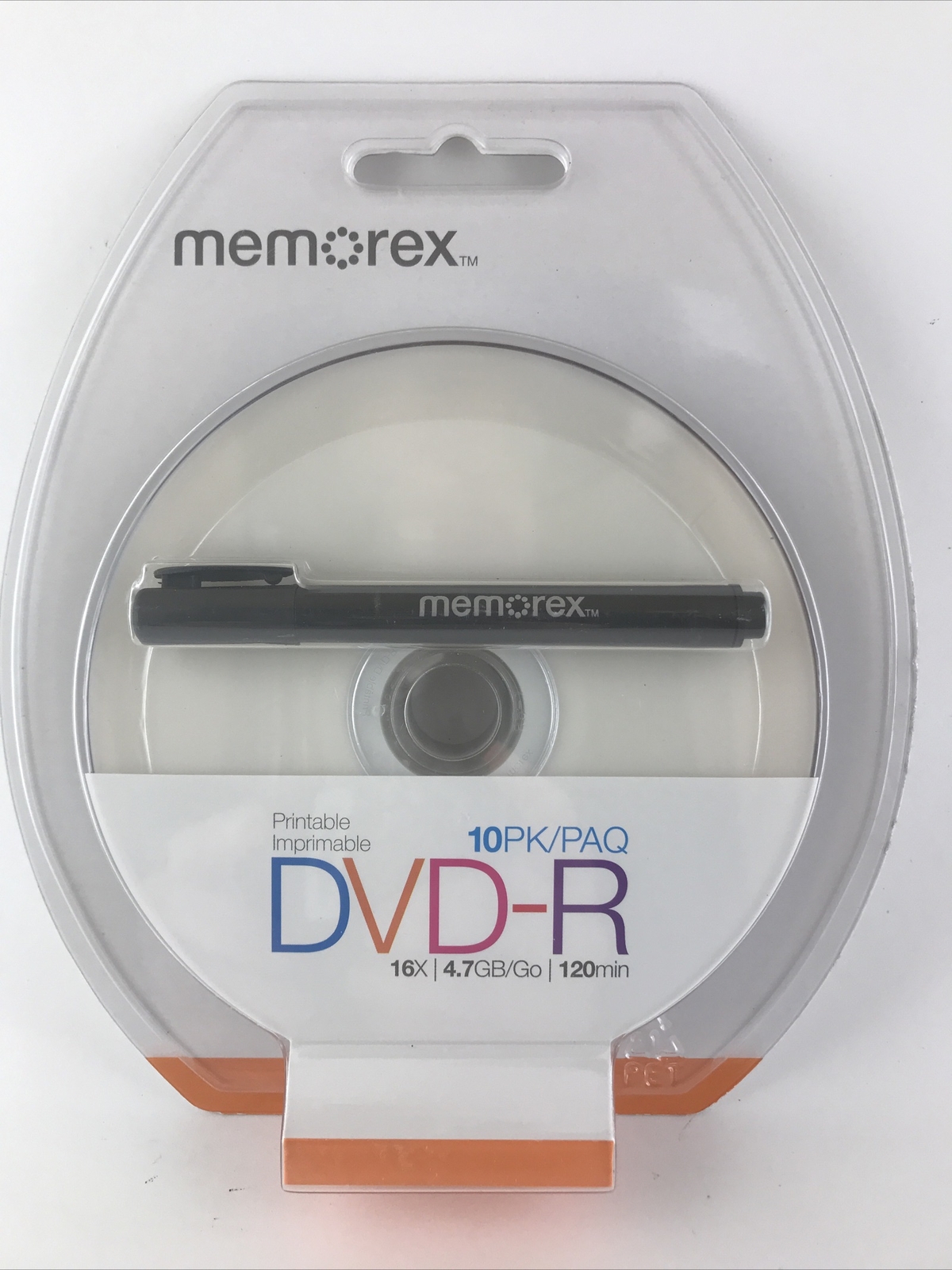 Memorex 16X Inkjet Printable 4.7GB - 120 min - DVD-R + Bonus Marker ...